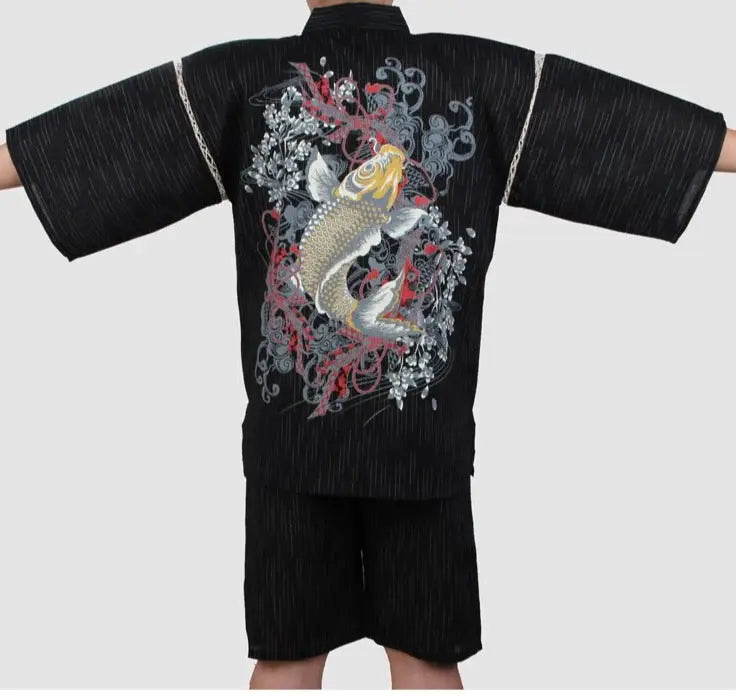 Koi Fish Waves Traditional Jinbei