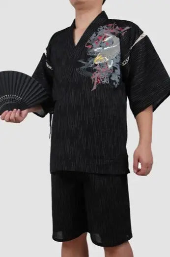 Koi Fish Waves Traditional Jinbei