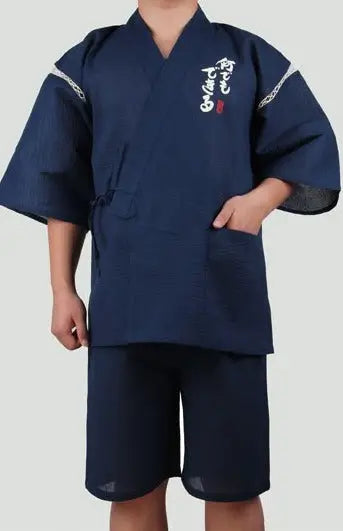 Poisson Dragon Kanji Bleu Marine Jinbei