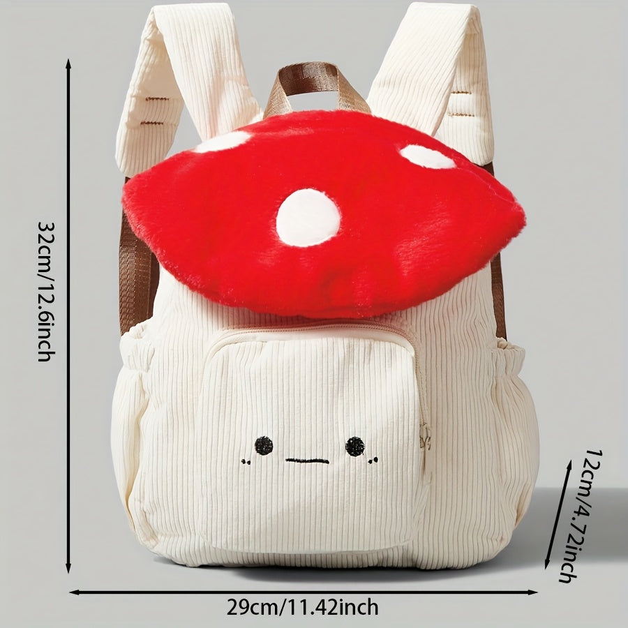 Joyful Mushroom Kawaii Backpack size dimensions