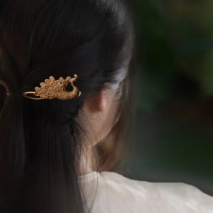 Peacock Bronze Kanzashi