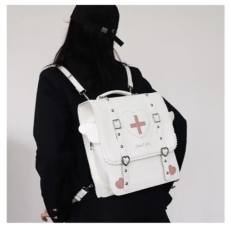 White Lolita Wing Heart Backpack