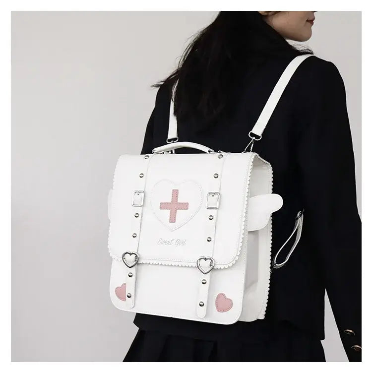 White Lolita Wing Heart Backpack