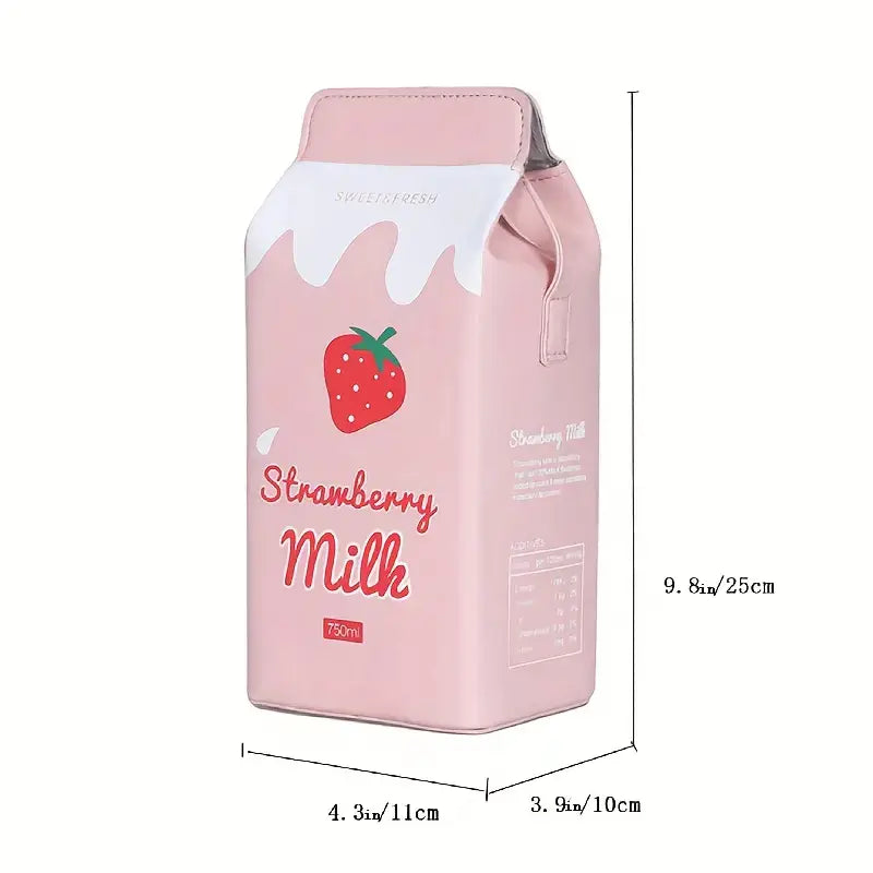 Strawberry Milk Box Crossbody Bag