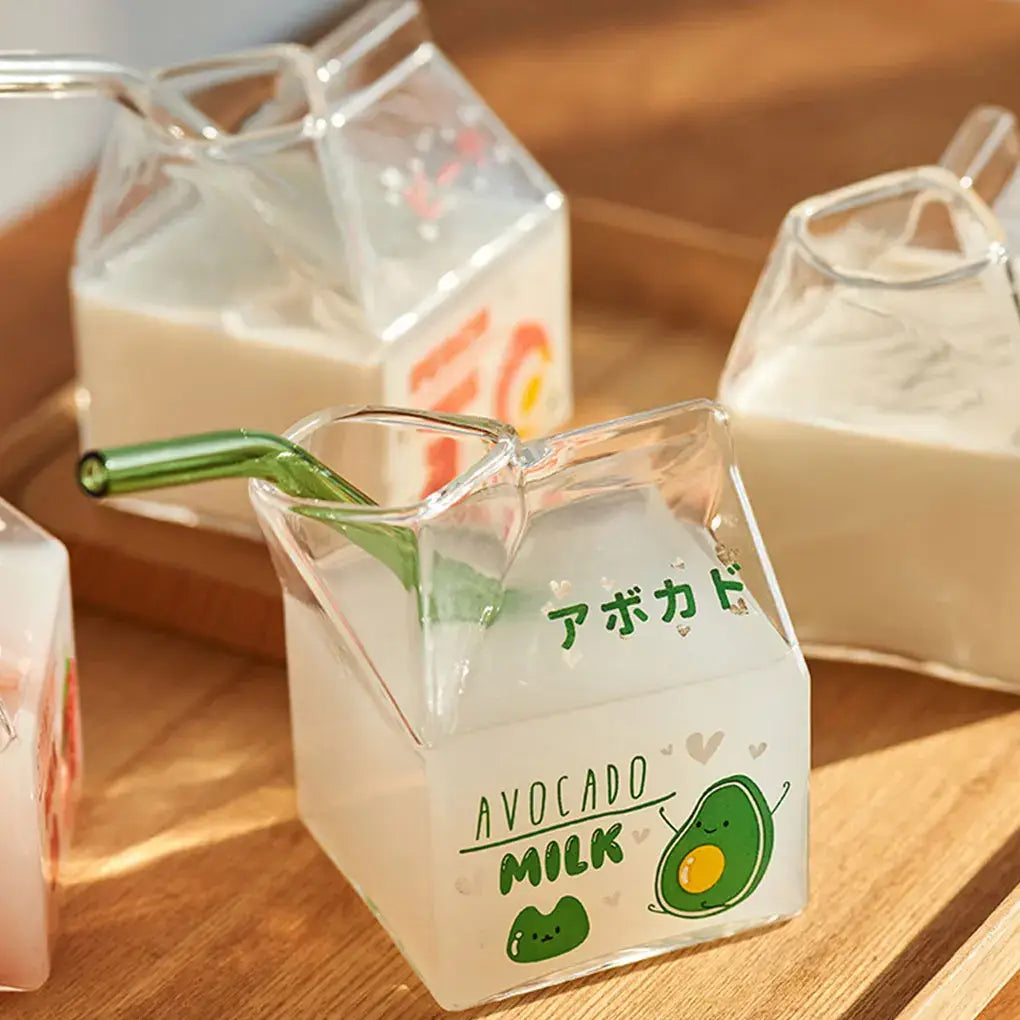 Kawaii Milk Box Cup