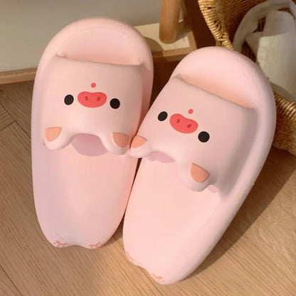 Comfy Pig Face Kawaii Slippers