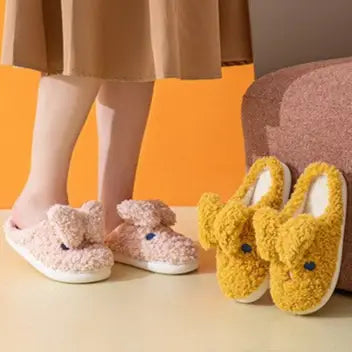 Fuzzy Pink Bunny Kawaii Slippers