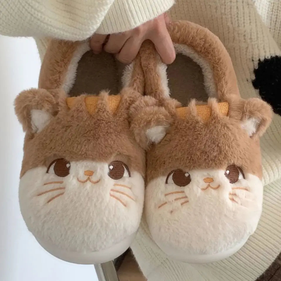Cozy Smiley Kitty Kawaii Slippers