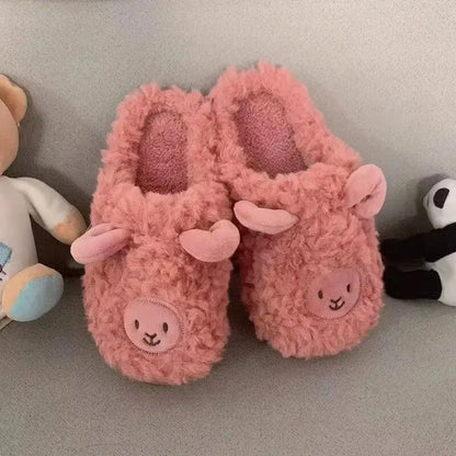 Fluffy Pink Sheep Kawaii Slippers