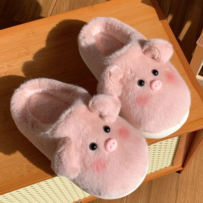 Fluffy Pig Kawaii Slippers
