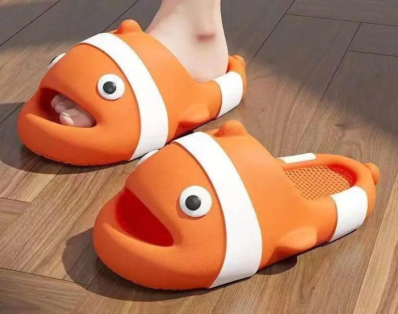 Cute Orange Clown Fish Kawaii Slippers