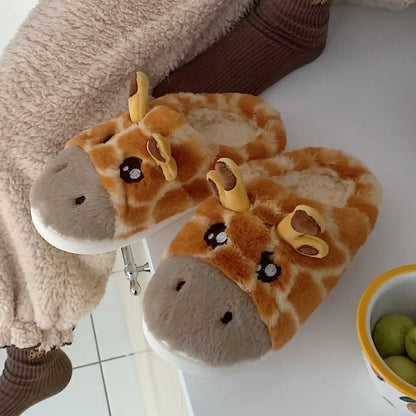 Cute Face Giraffe Kawaii Slippers