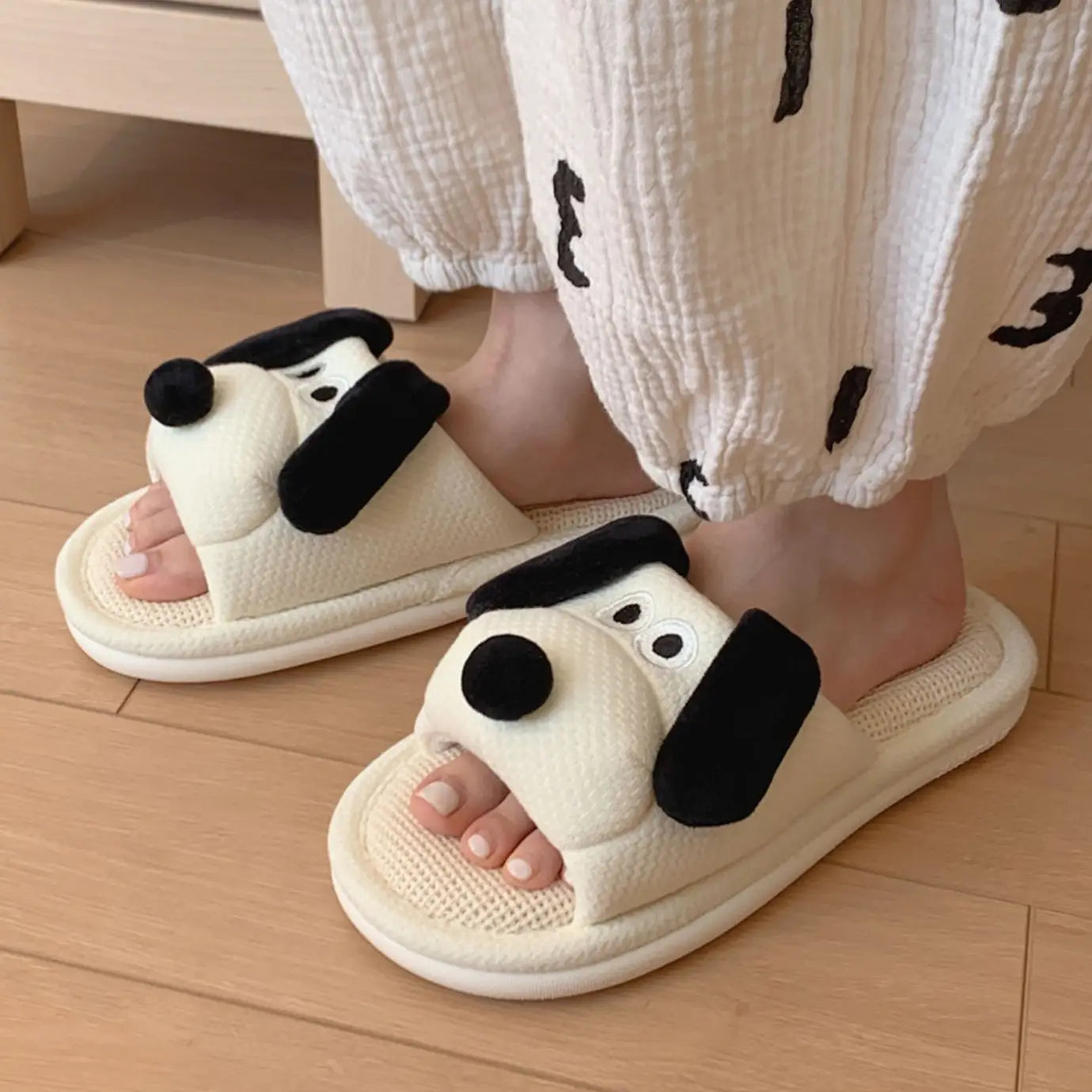 Cute White Dog Kawaii Slippers