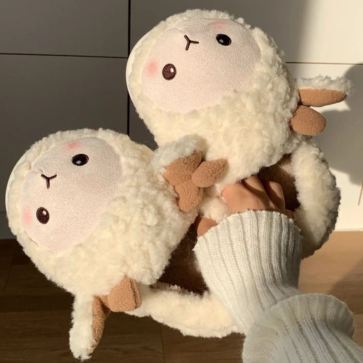 Fuzzy White Sheep Kawaii Slippers