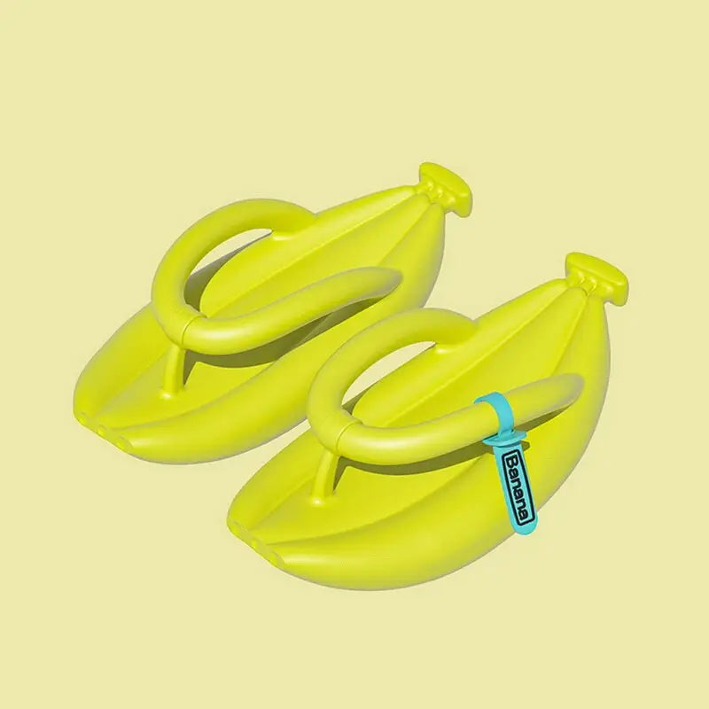 Comfy Light Green Banana Kawaii Slippers