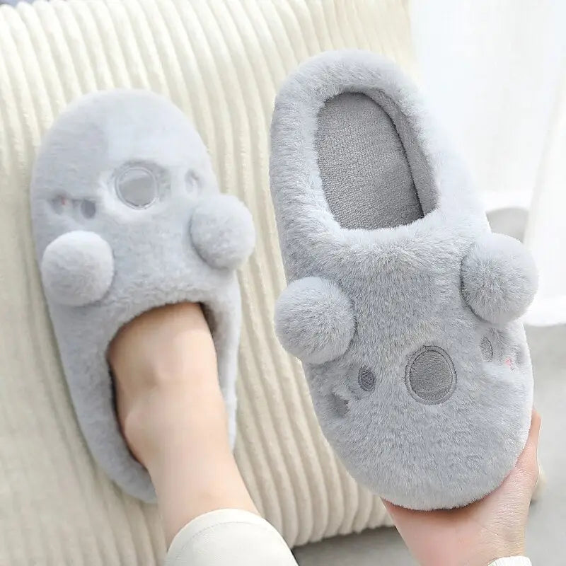 Comfy Gray Koala Kawaii Slippers