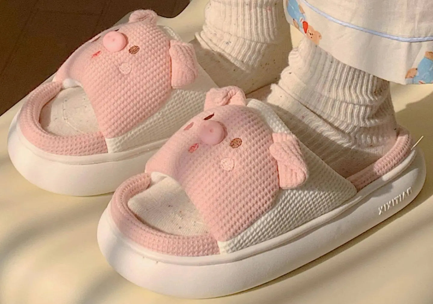 Cute Knitted Pig Kawaii Slippers