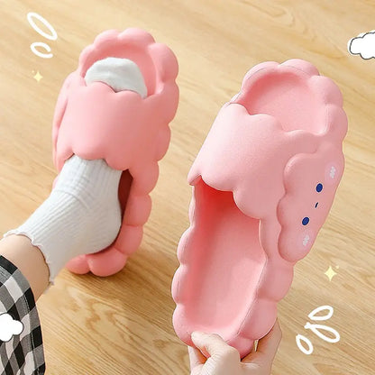 Cute Pink Cloud Kawaii Slippers