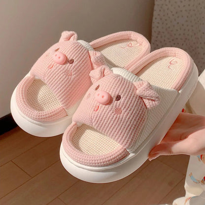 Cute Knitted Pig Kawaii Slippers