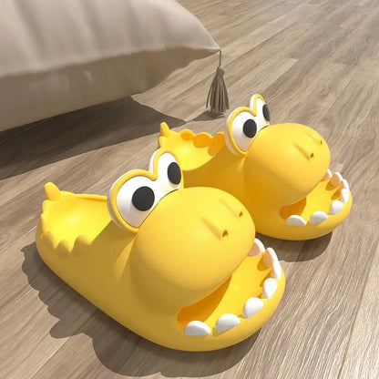 Comfy Yellow Crocodile Kawaii Slippers