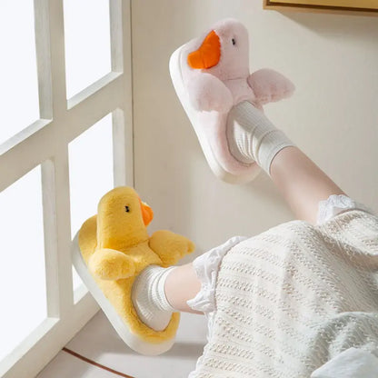 Winged Yellow Duck Kawaii Slippers