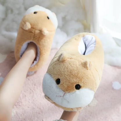 Comfy Orange Hamster Kawaii Slippers