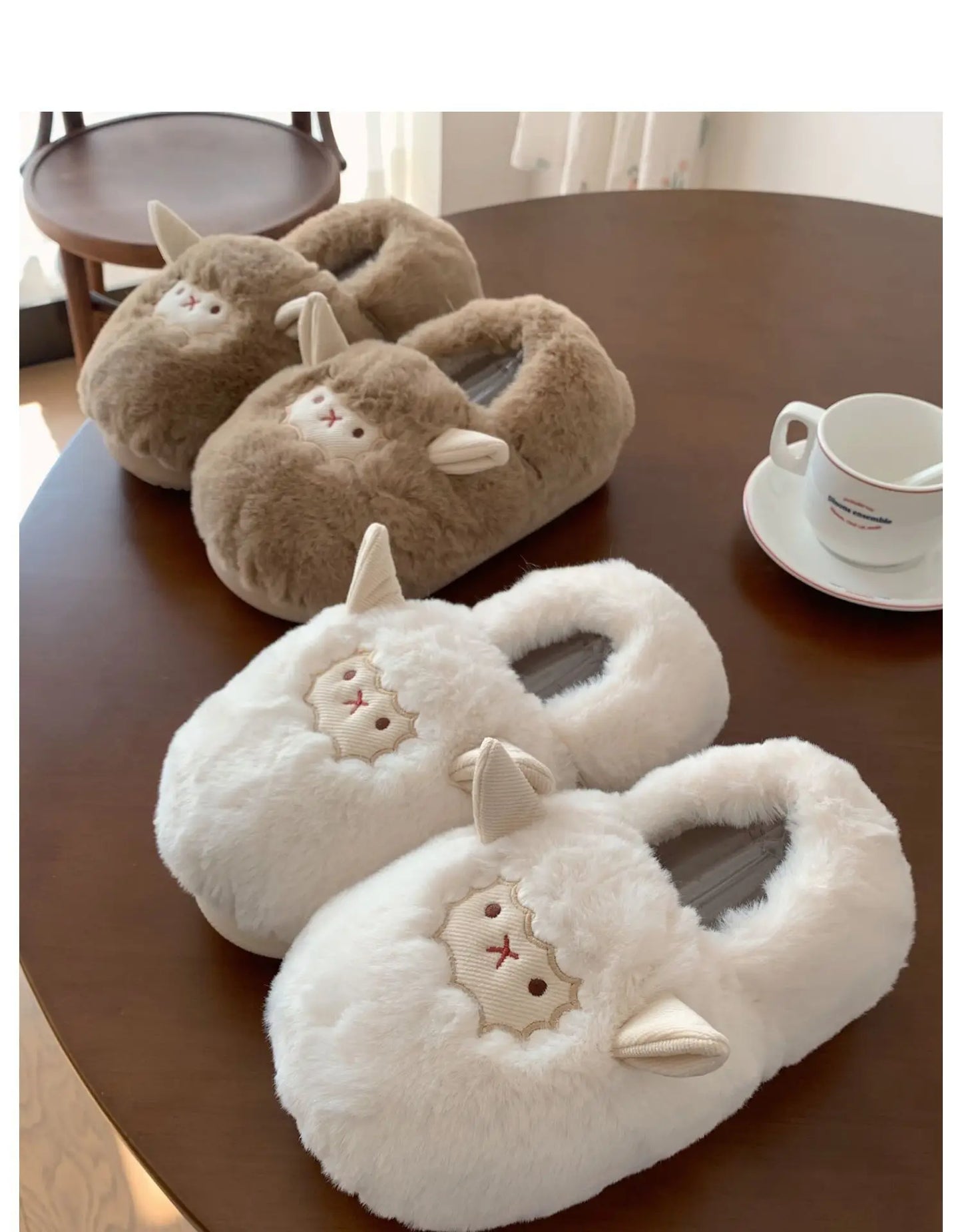 Cozy White Sheep Kawaii Slippers