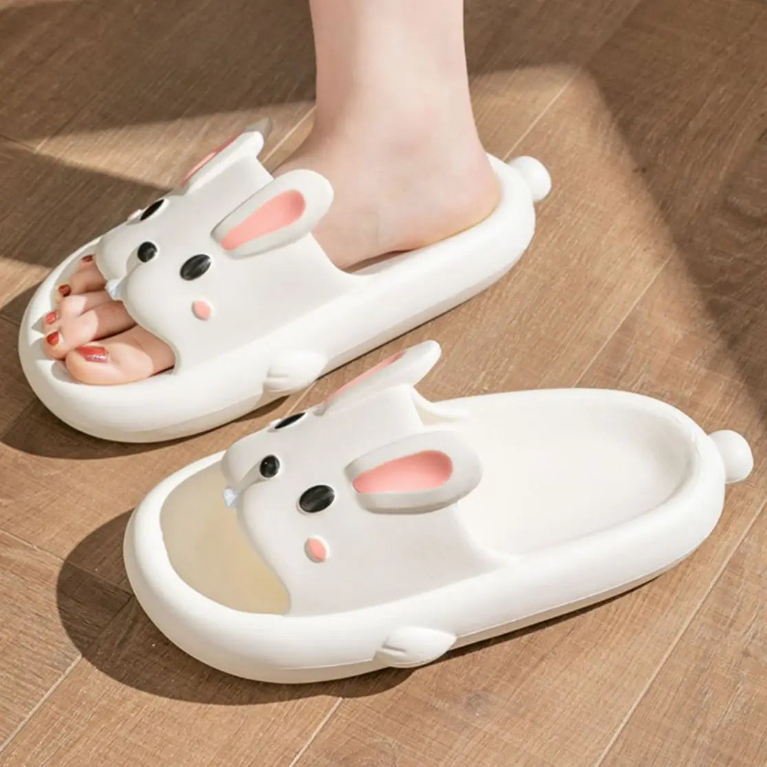 White Cute Bunny Teeth Kawaii Slippers