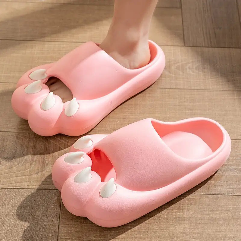 Cute Pink Kitty Claws Kawaii Slippers