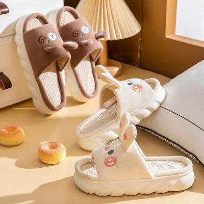 Cute Blushing Bunny Kawaii Slippers