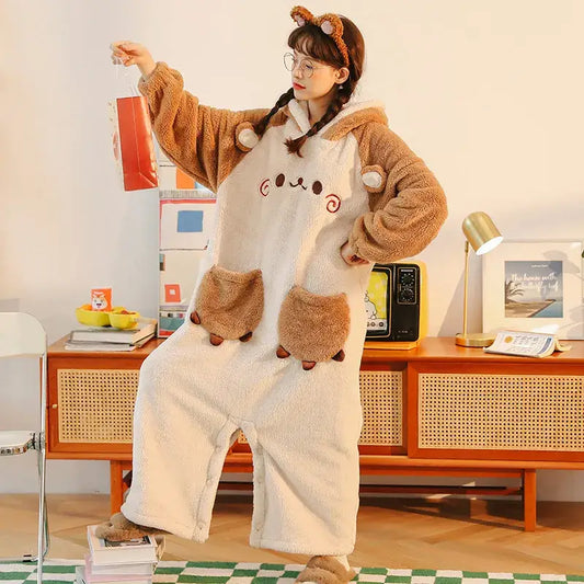 Adorabile tutina Kigurumi con orsetto