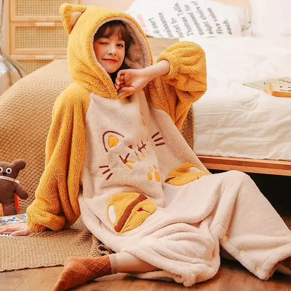 Yellow Kitty Kigurumi Onesie