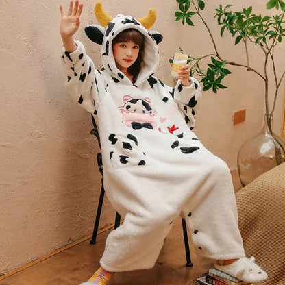 Adorable Cow Kigurumi Onesie