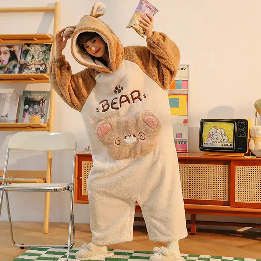 Tutina Kigurumi con orsetto di peluche