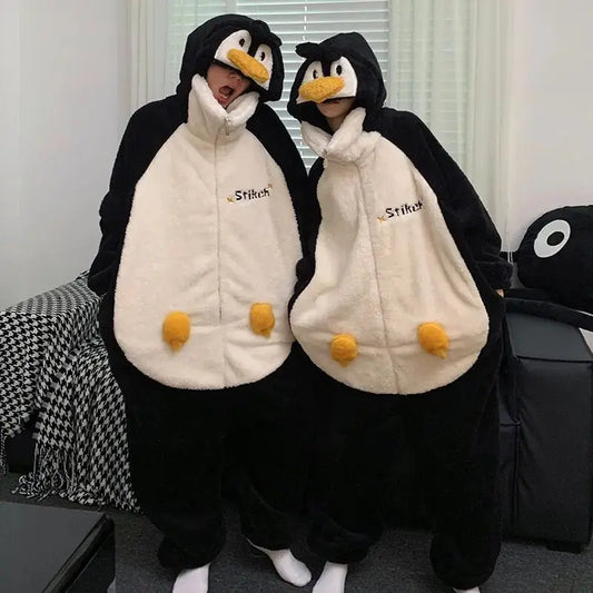 Graziosa tutina Kigurumi con pinguino