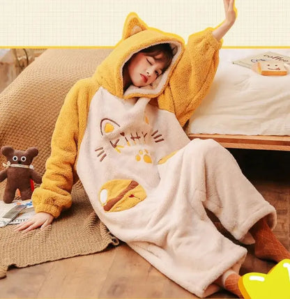 Yellow Kitty Kigurumi Onesie