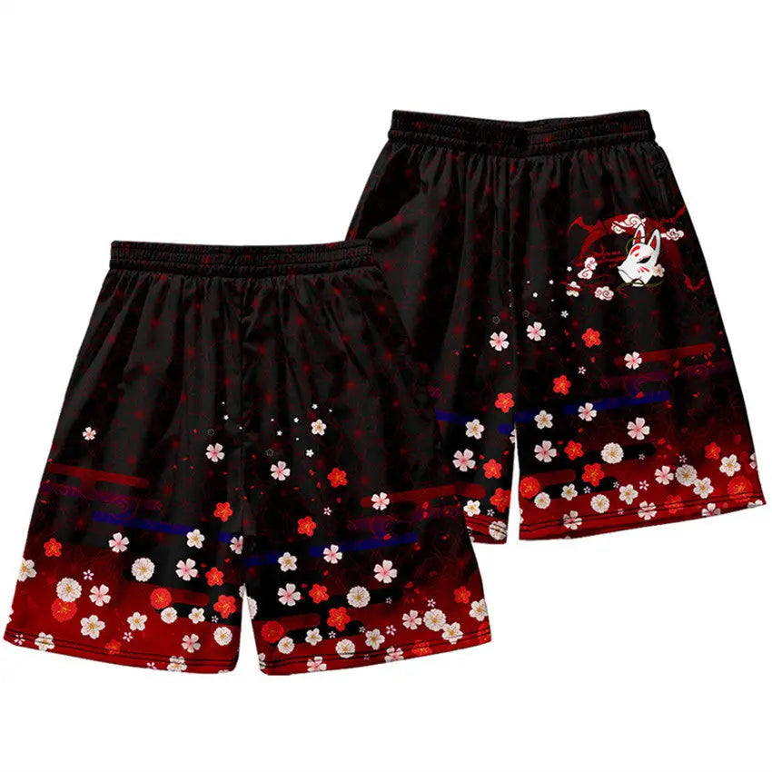 Kitsune Sakura Haori Shorts Set