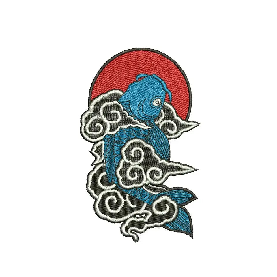 Koi Fish Clouds Patch