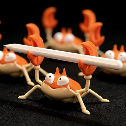 Krabby Figure Pen Holder close-up display with white pen