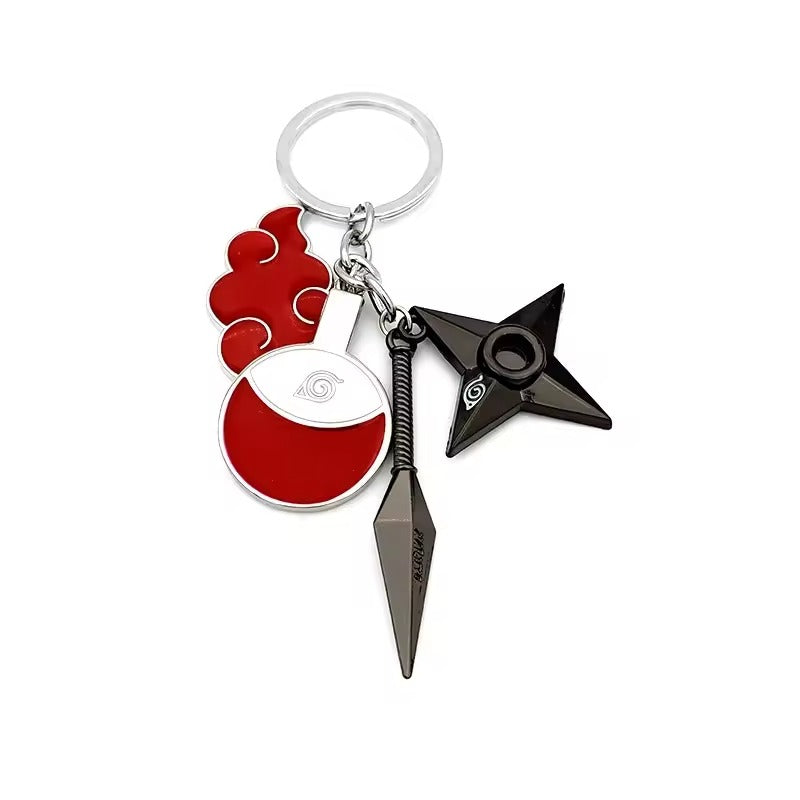 Uchiha Kunai Shuriken Keychain