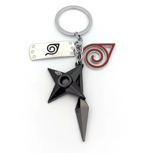 Konoha Kunai Shuriken Keychain