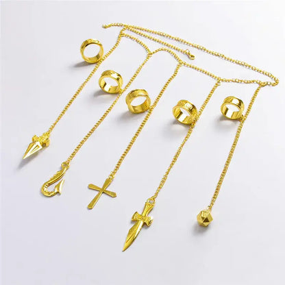 Kurapika Gold Chain Rings
