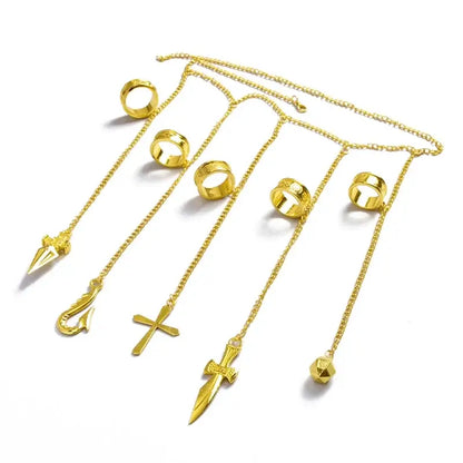 Kurapika Gold Chain Rings
