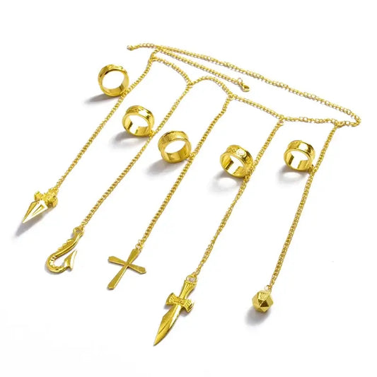 Kurapika Gold Chain Rings