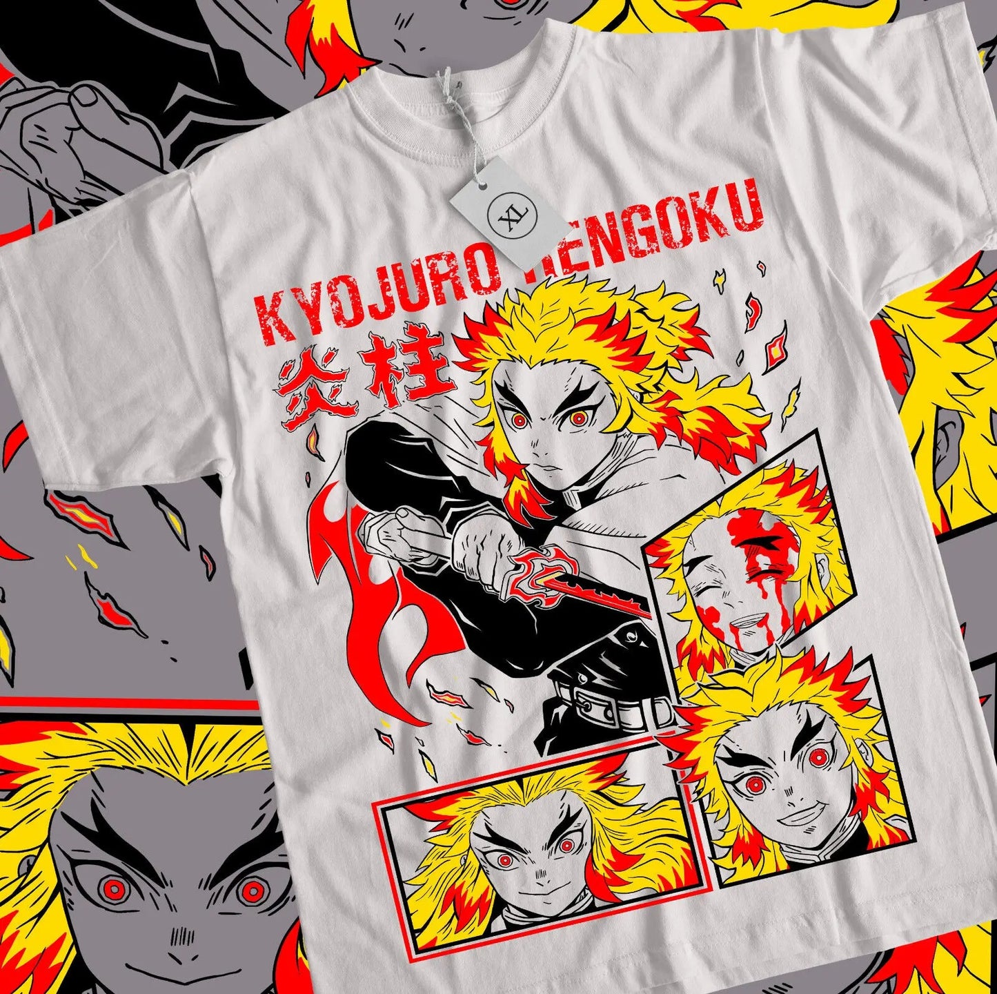 Kyojuro Rengoku Retro Anime Shirt