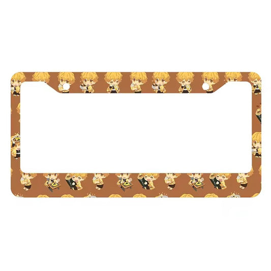 Cute Zenitsu Anime License Plate Frame