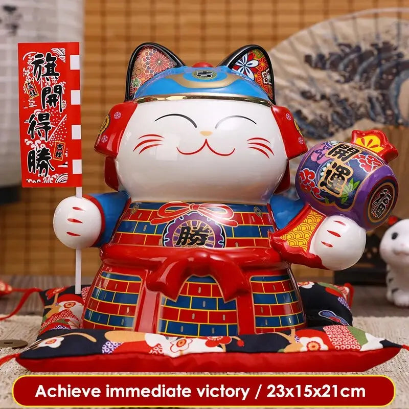 Chat porte-bonheur Samurai Bushi