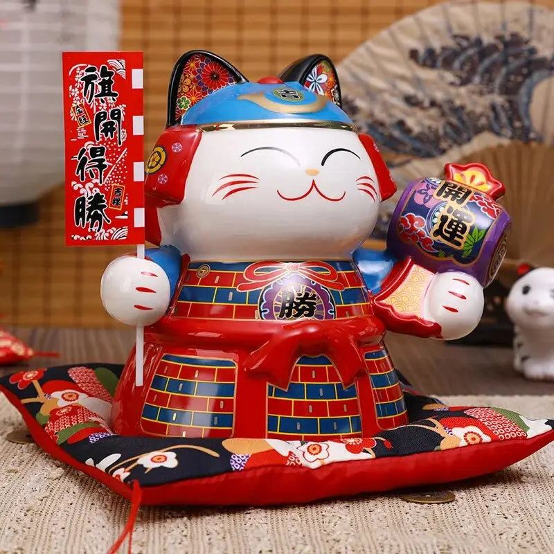 Chat porte-bonheur Samurai Bushi