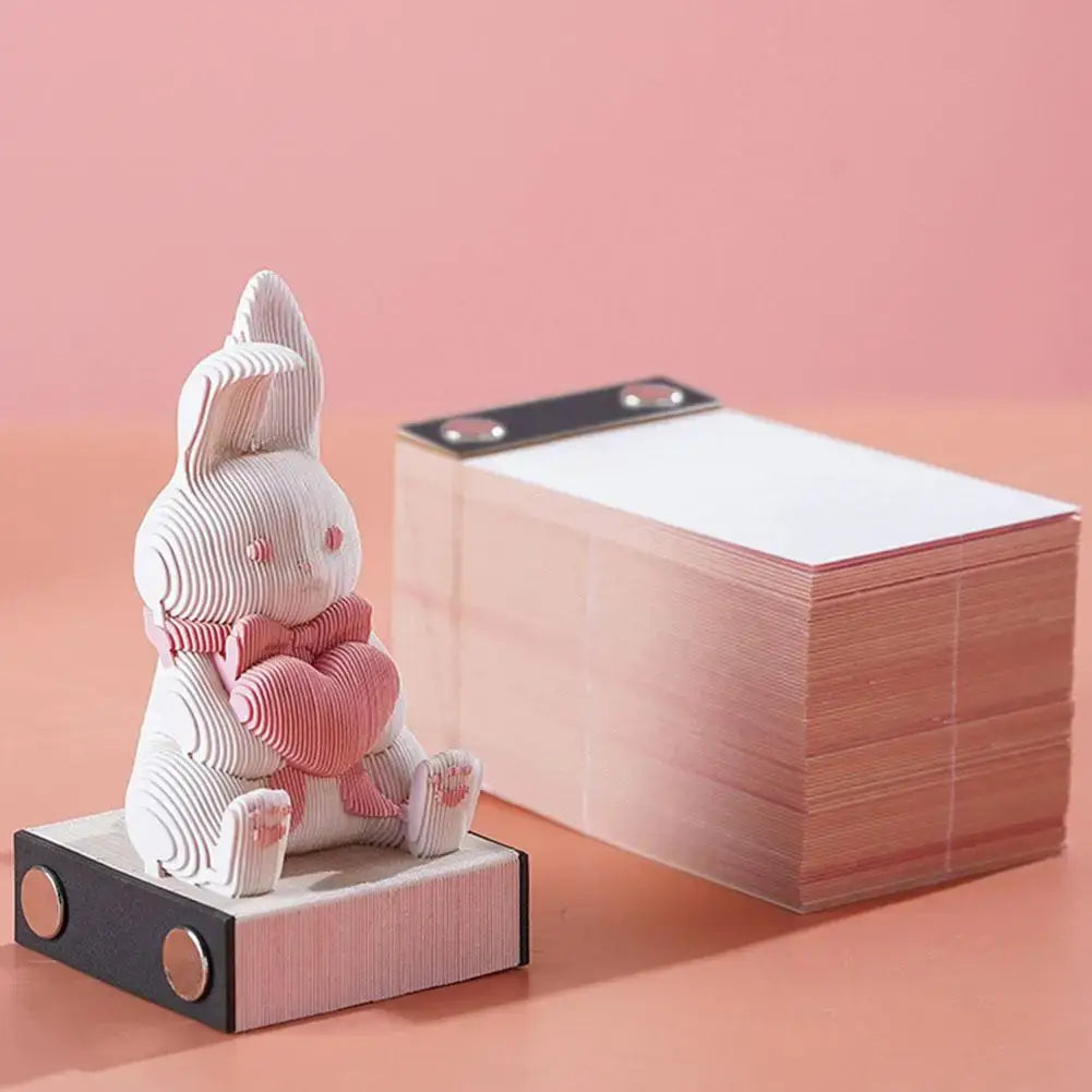 Kawaii Bunny 3D Memo Pad Omoshiroi