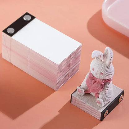 Kawaii Bunny 3D Memo Pad Omoshiroi